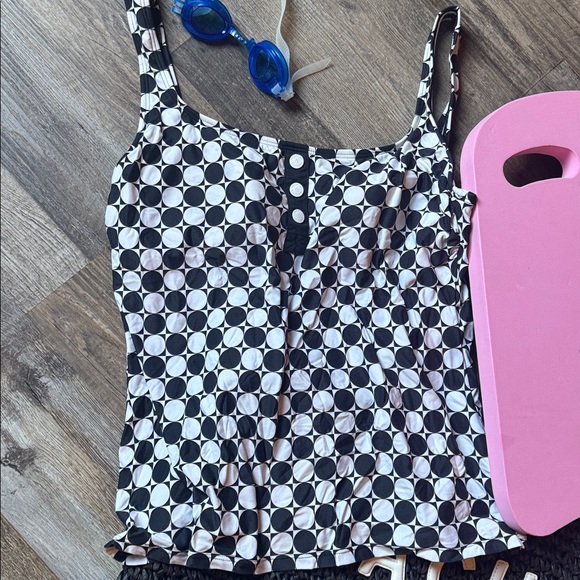 Beach House swimsuit black, and white polkadot - Picture 2 of 5